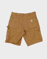 Vintage Carhartt Tan Rugged Flex Canvas Utility Relaxed Fit Carpenter Shorts - W36