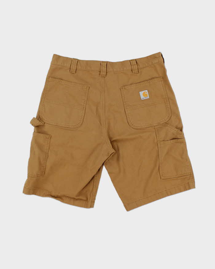 Vintage Carhartt Tan Rugged Flex Canvas Utility Relaxed Fit Carpenter Shorts - W36