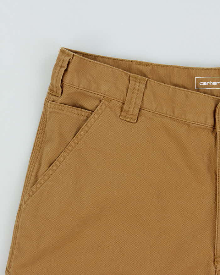 Vintage Carhartt Tan Rugged Flex Canvas Utility Relaxed Fit Carpenter Shorts - W36