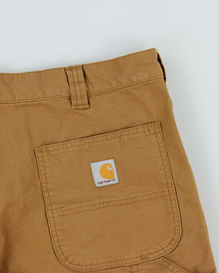 Vintage Carhartt Tan Rugged Flex Canvas Utility Relaxed Fit Carpenter Shorts - W36