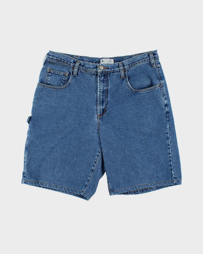 Vintage 1990s Columbia Baggy Fit Denim Carpenter Shorts - W38