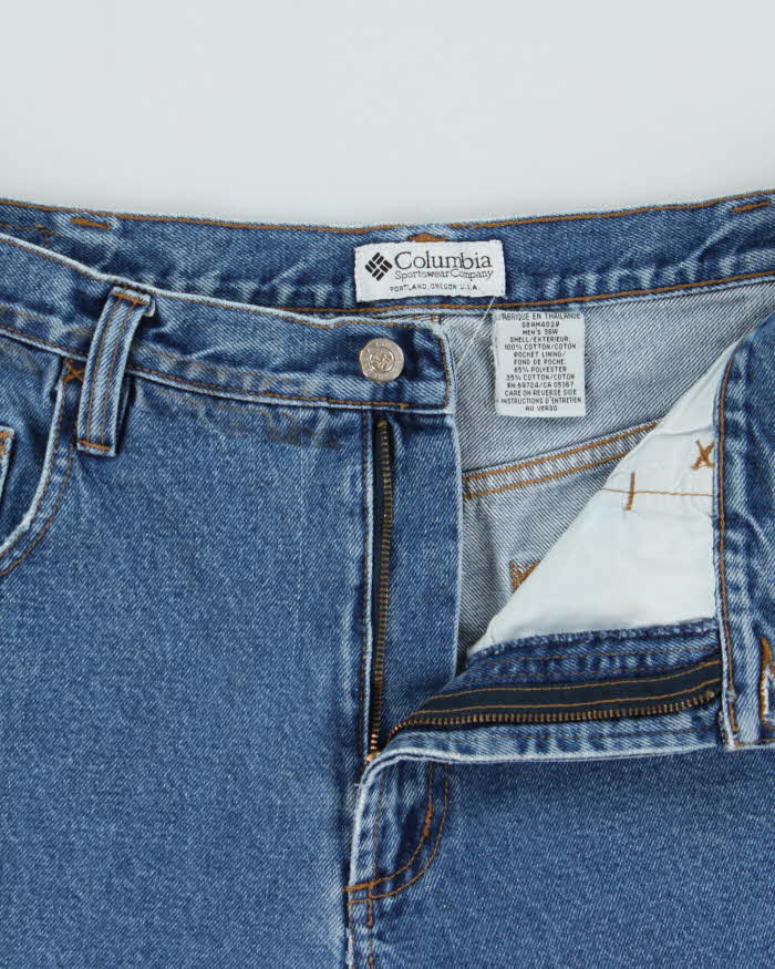 Vintage 1990s Columbia Baggy Fit Denim Carpenter Shorts - W38