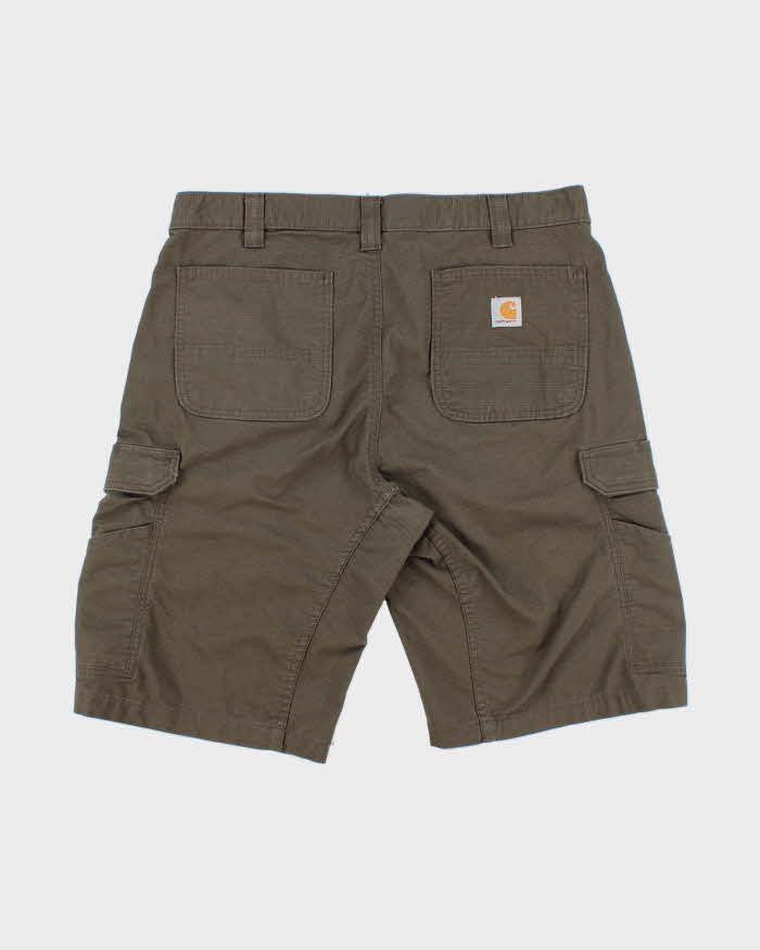 Vintage Carhartt Force Khaki Broxton Relaxed Fit Cargo Shorts - W36