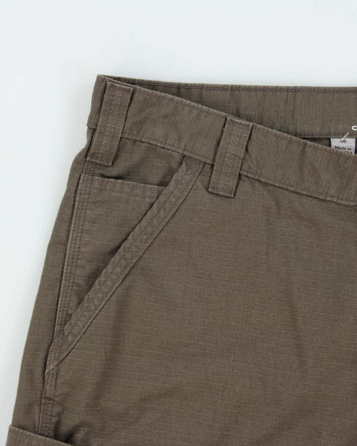 Vintage Carhartt Force Khaki Broxton Relaxed Fit Cargo Shorts - W36