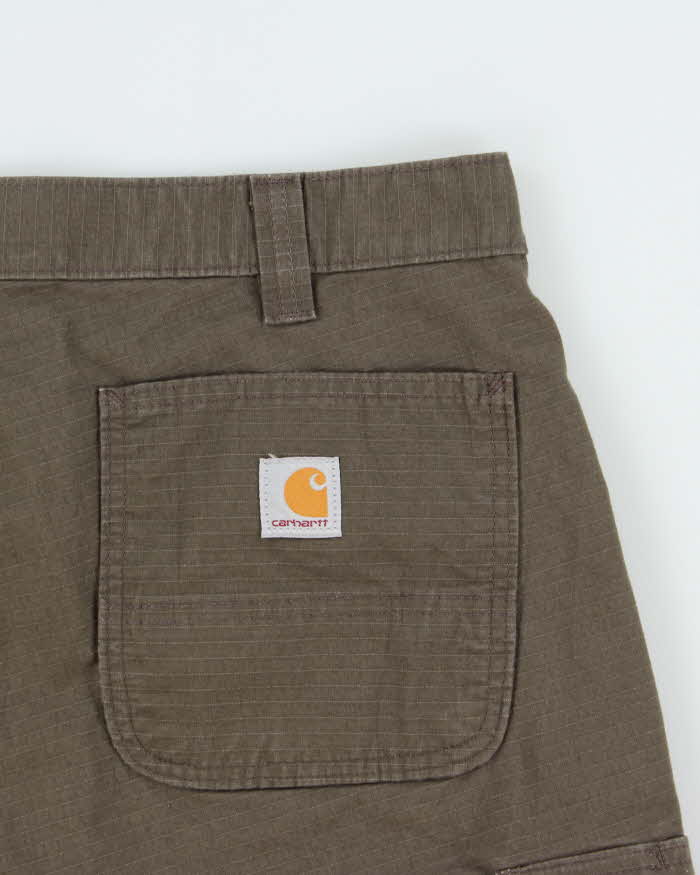 Vintage Carhartt Force Khaki Broxton Relaxed Fit Cargo Shorts - W36