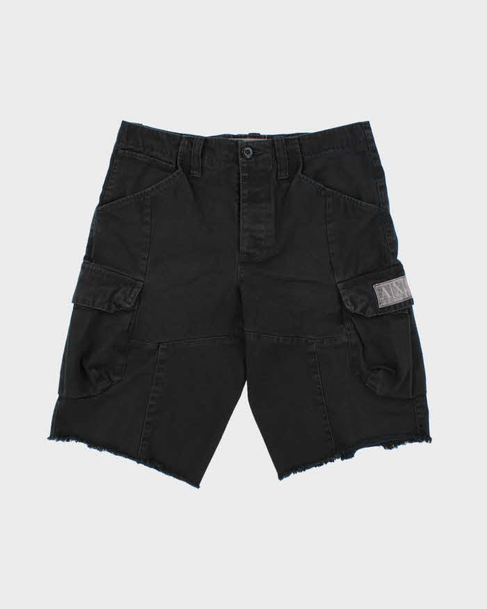 Vintage Armani Exchange Heavyweight Canvas Relaxed Fit Cargo Shorts - W34