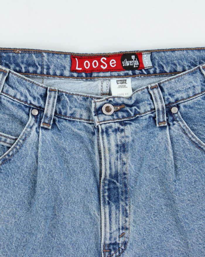 Vintage 1996 Levi's SilverTab Batwing Made In USA Baggy Denim Shorts - W34