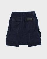 SS2017 Rick Owens DRKSHDW Japanese Selvedge Indigo Denim Cargo Shorts - W32