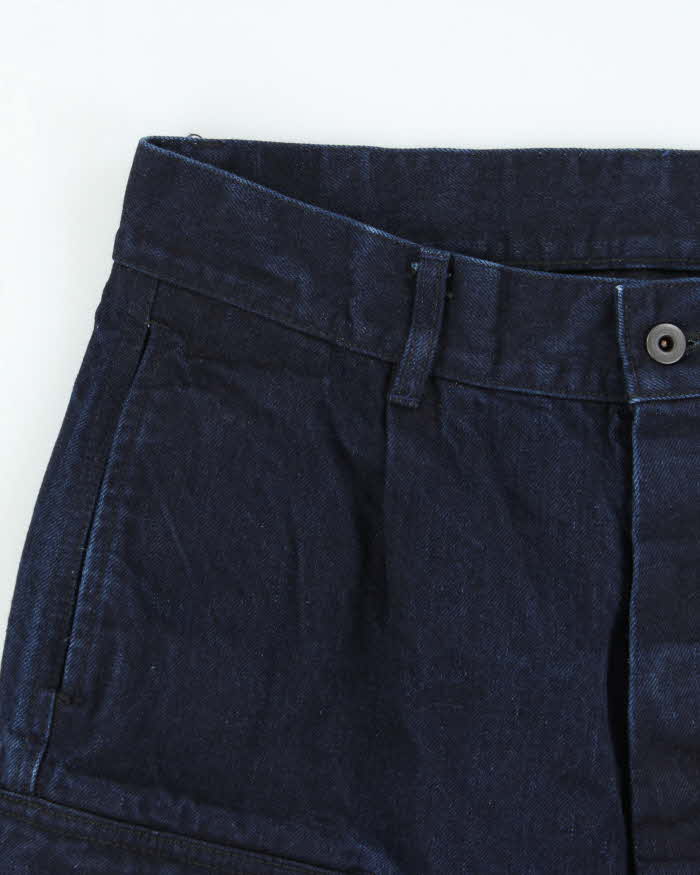 SS2017 Rick Owens DRKSHDW Japanese Selvedge Indigo Denim Cargo Shorts - W32