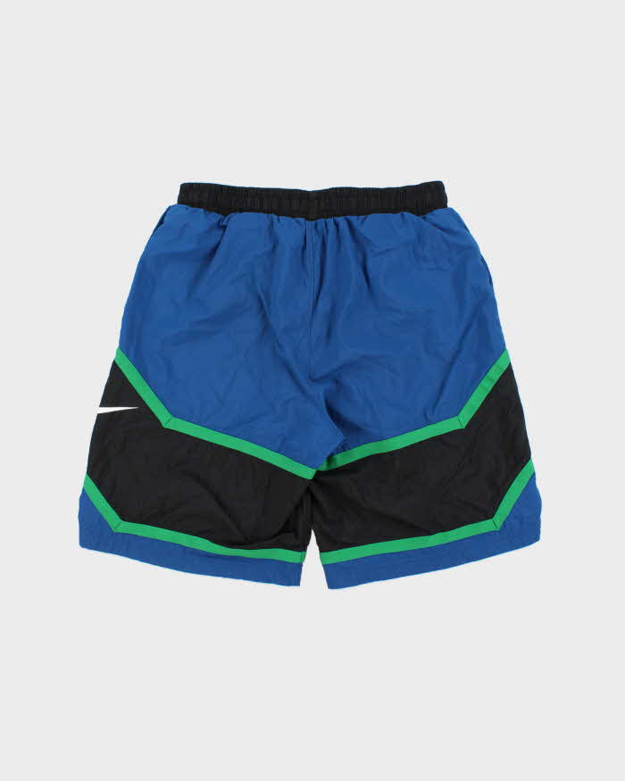 Vintage Nike Big Swoosh Stripe Relaxed Fit Shell Shorts - M