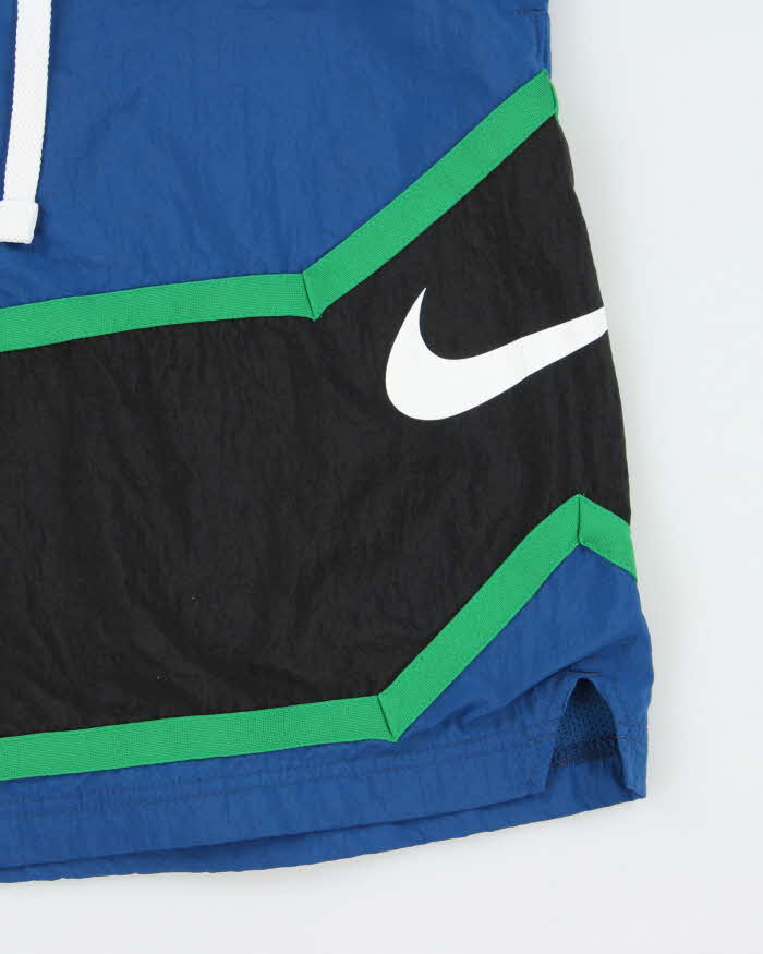 Vintage Nike Big Swoosh Stripe Relaxed Fit Shell Shorts - M
