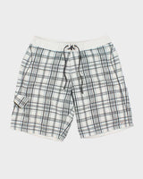 Vintage Y2K 00s Nike Plaid Soft Shell Relaxed Fit Board Shorts - L