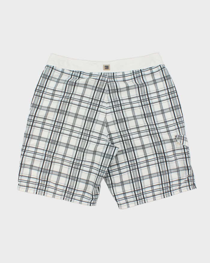 Vintage Y2K 00s Nike Plaid Soft Shell Relaxed Fit Board Shorts - L