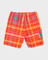 Vintage DC Shoe Co. Neon Check Relaxed Fit Board Shorts - W36