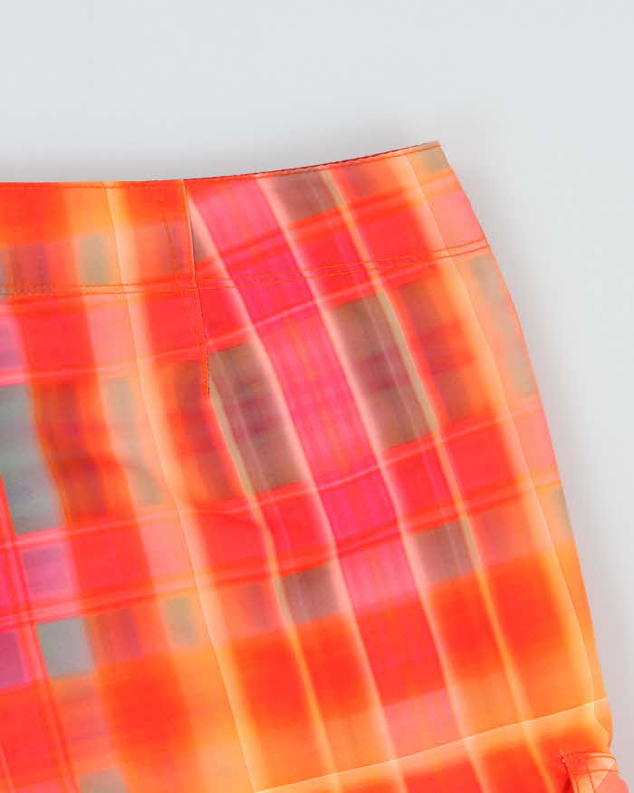 Vintage DC Shoe Co. Neon Check Relaxed Fit Board Shorts - W36