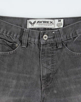 Vintage Y2K 00s Avirex Embroidered Loose Fit Denim Shorts - W30