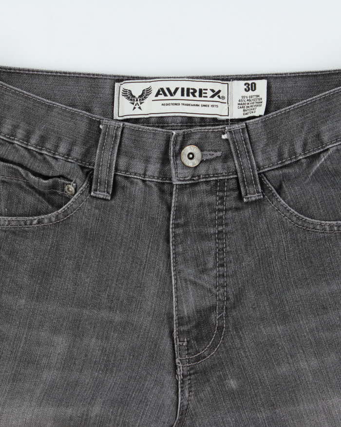 Vintage Y2K 00s Avirex Embroidered Loose Fit Denim Shorts - W30