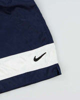 Vintage Y2K 00s Nike Team Satin Shell Striped Relaxed Fit Sports Shorts - M