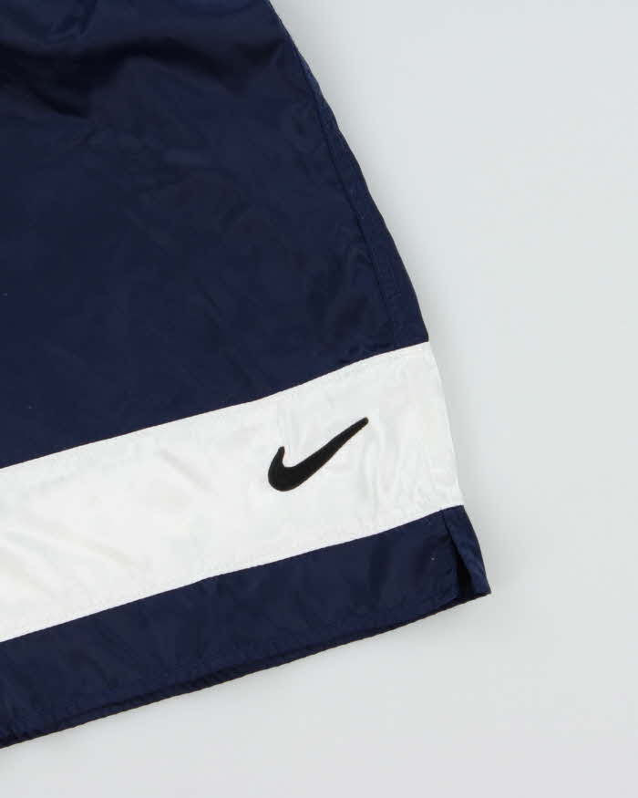 Vintage Y2K 00s Nike Team Satin Shell Striped Relaxed Fit Sports Shorts - M