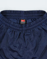 Vintage Y2K 00s Nike Team Satin Shell Striped Relaxed Fit Sports Shorts - M