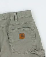 Vintage 2007 Y2K Carhartt B190 LDN Khaki Canvas Loose Fit Carpenter Shorts - W38