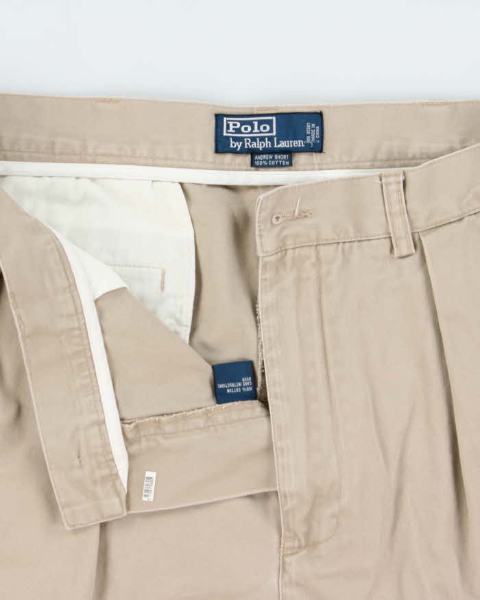 Vintage Y2K 00s Polo Ralph Lauren 'Andrew' Khaki Double Pleated