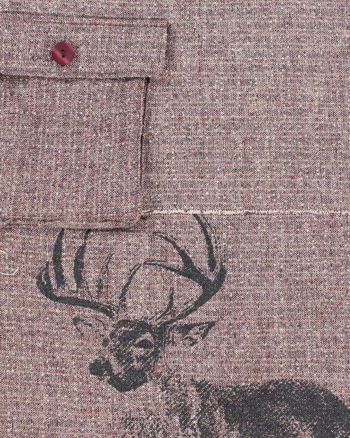 Vintage Woman's Tweed Stag Print Skirt - W36