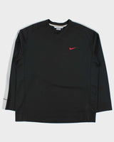 Vintage Y2K 00s Nike Embroidered V-Neck Long Sleeve Active T-Shirt - XL