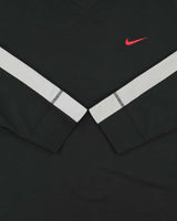 Vintage Y2K 00s Nike Embroidered V-Neck Long Sleeve Active T-Shirt - XL
