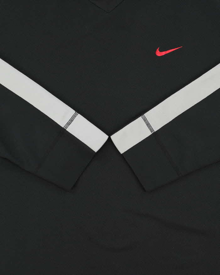 Vintage Y2K 00s Nike Embroidered V-Neck Long Sleeve Active T-Shirt - XL