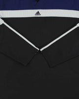 Vintage Y2K 00s Adidas Embroidered 3-Stripe V-Neck Long Sleeve Active T-Shirt - M