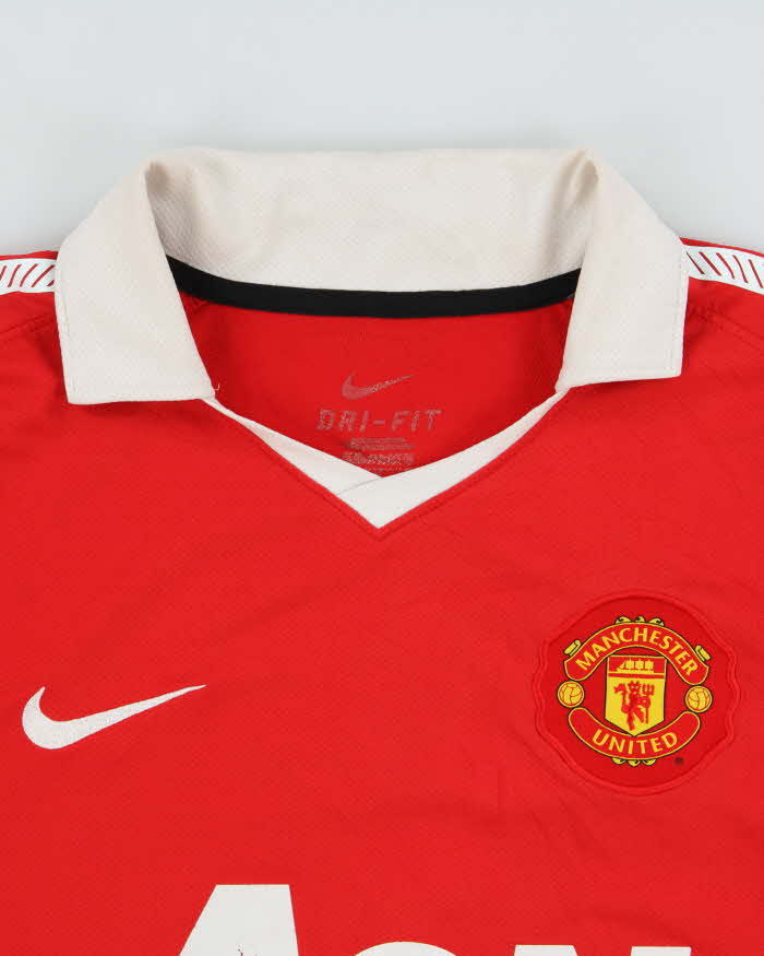 Vintage 2010-11 Nike Manchester United FC Dri-Fit Home Football Shirt - M