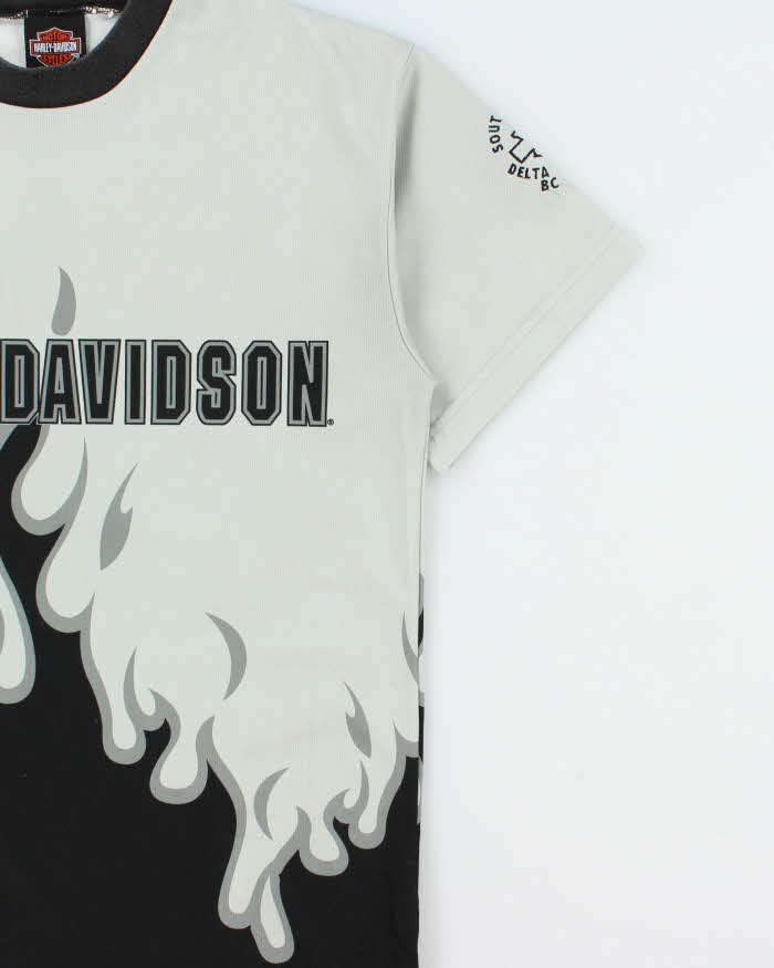 Vintage Y2K 00s Harley Davidson Southside Flame Crewneck Active Biker T-Shirt - M