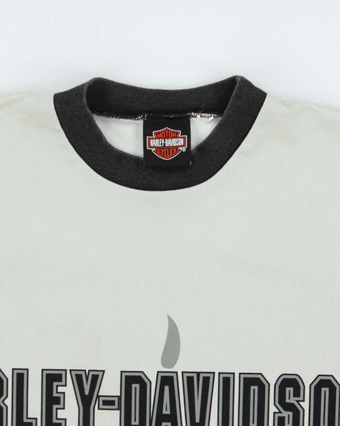 Vintage Y2K 00s Harley Davidson Southside Flame Crewneck Active Biker T-Shirt - M