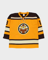 Vintage 1990s Athletic Knit Curious George #13 Made In Canada Ice Hockey Jersey - L