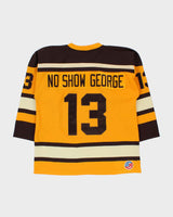 Vintage 1990s Athletic Knit Curious George #13 Made In Canada Ice Hockey Jersey - L