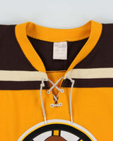 Vintage 1990s Athletic Knit Curious George #13 Made In Canada Ice Hockey Jersey - L