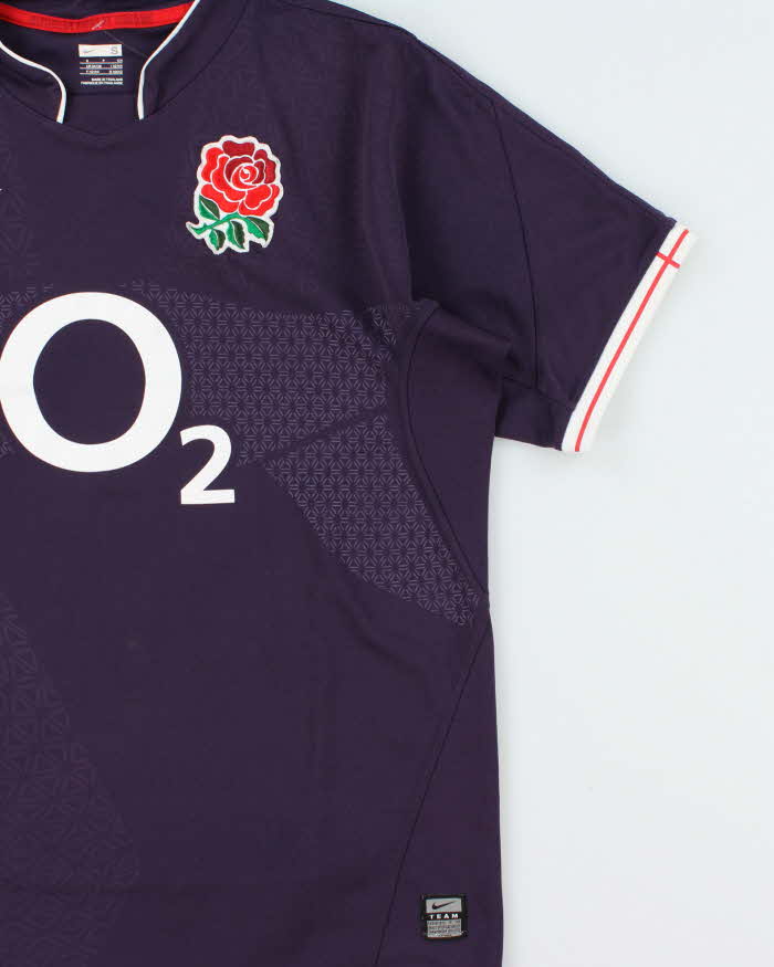 Vintage 2009-10 Nike Team England Rugby Union Short Sleeve Away Shirt - S