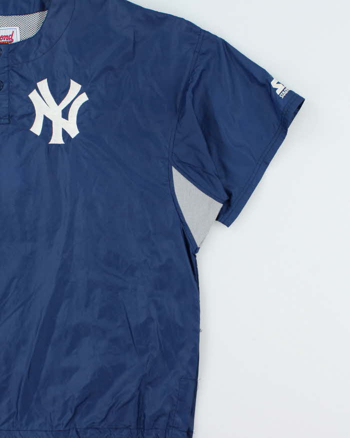Vintage 1990s Starter Diamond Collection N.Y Yankees Soft Shell Batting Practice Warm-Up Pullover - L