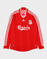 Vintage 2008-09 Adidas Liverpool FC Climacool Long Sleeve Home Shirt - S