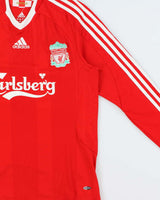 Vintage 2008-09 Adidas Liverpool FC Climacool Long Sleeve Home Shirt - S