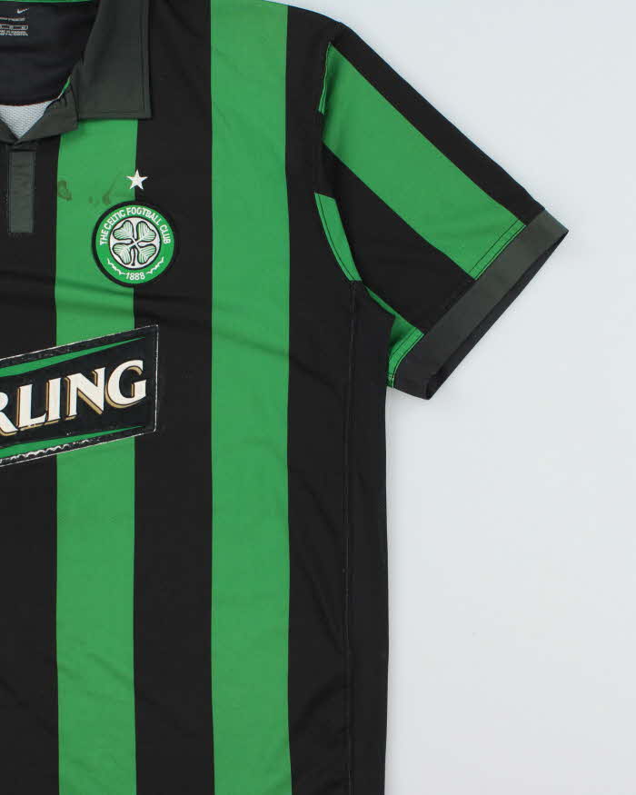 Vintage 2006-07 Nike Football Celtic FC Sphere Dry Short Sleeve Away Shirt - XL