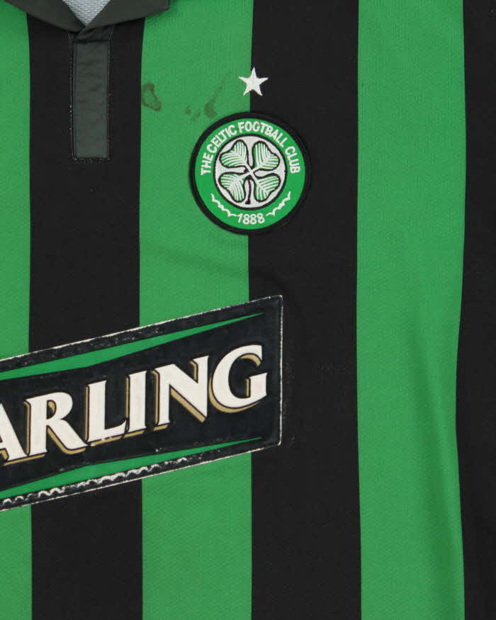 Vintage 2006-07 Nike Football Celtic FC Sphere Dry Short Sleeve Away Shirt - XL