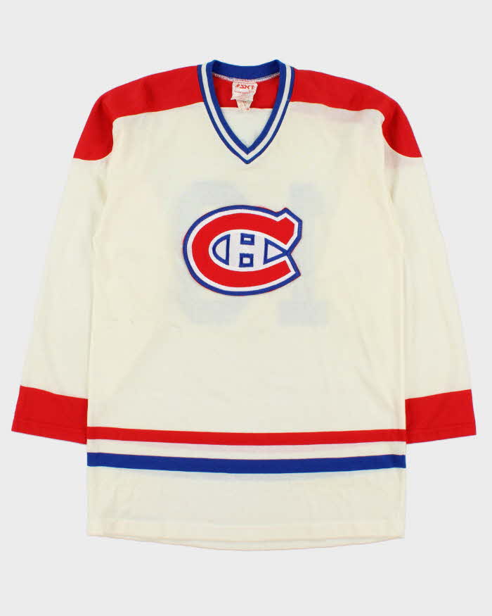 Vintage 1980s Montreal Canadiens NHL Sandow Sporting Knit Ice Hockey Jersey - M