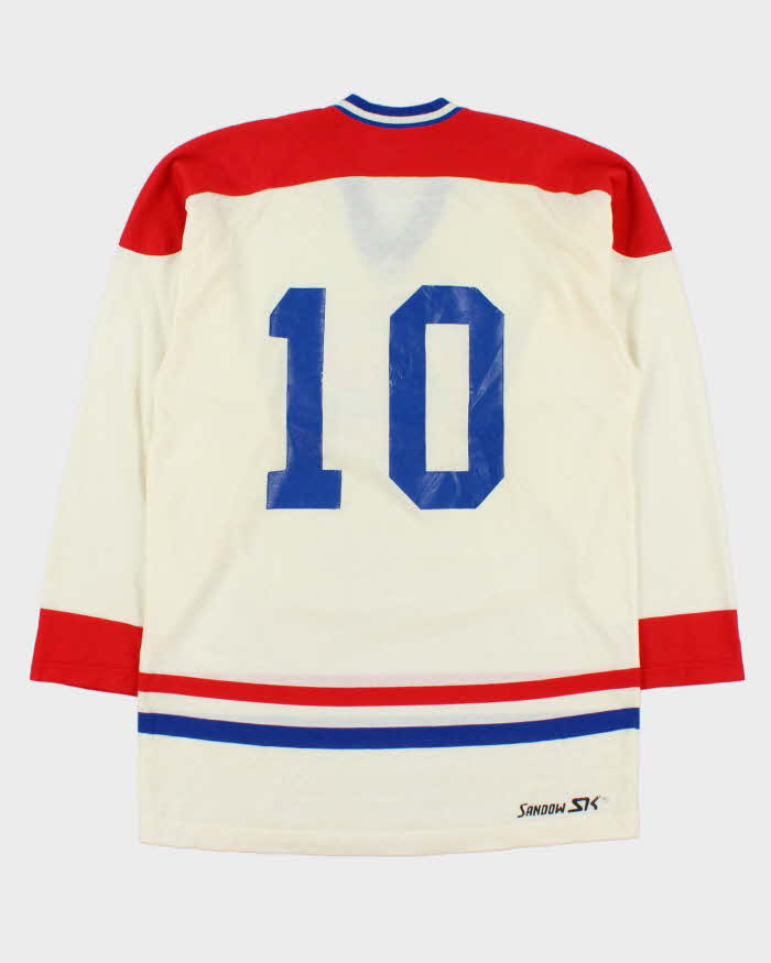 Vintage 1980s Montreal Canadiens NHL Sandow Sporting Knit Ice Hockey Jersey - M