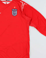Vintage 2004-06 Umbro England Euros Long Sleeve Away Football Shirt - L