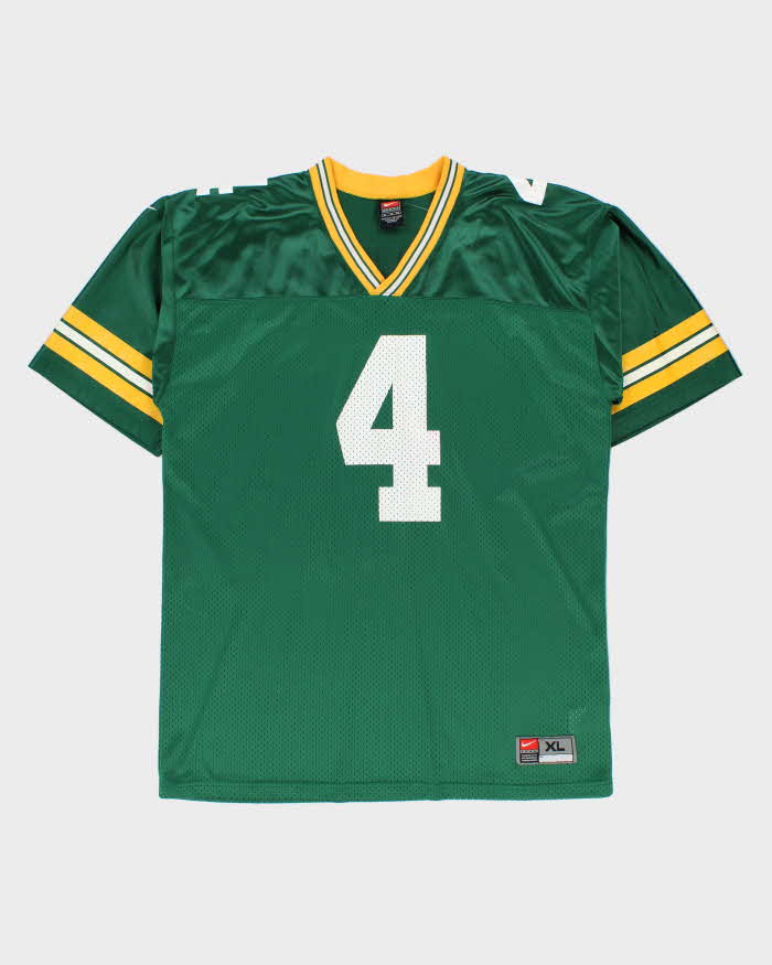 Vintage 2000 Nike Team Green Bay Packers Brett Favre #4 NFL Home Jersey - XL