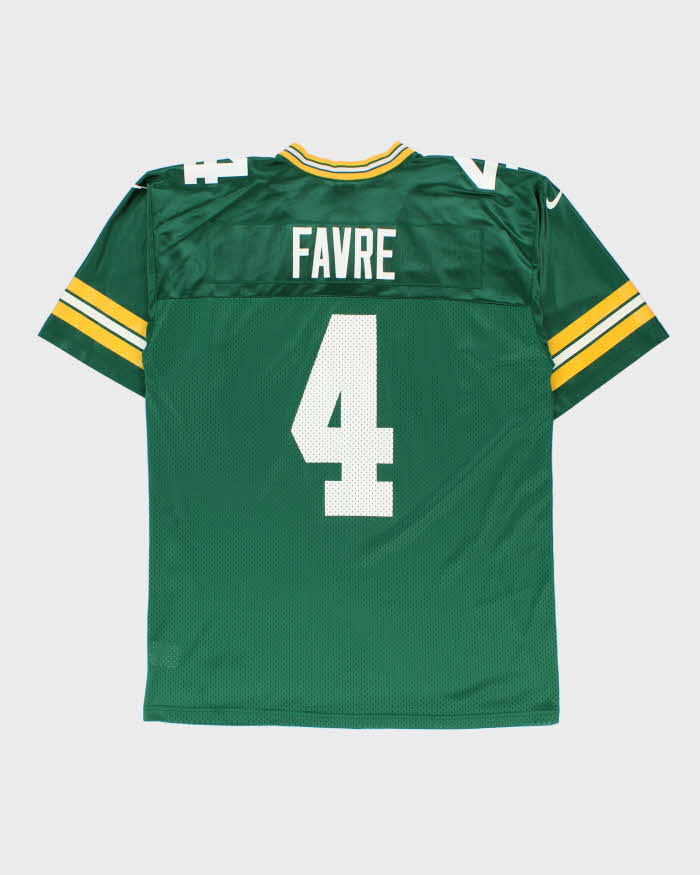 Vintage 2000 Nike Team Green Bay Packers Brett Favre #4 NFL Home Jersey - XL