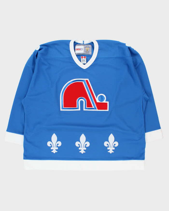 Vintage CCM Quebec Nordiques 70s Retro NHL Ice Hockey Home Jersey - XXL