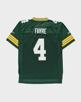 Vintage 2007-08 Reebok Green Bay Packers Brett Favre #4 NFL Equipment Official Home Jersey - M